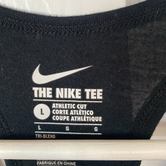 Nike racer back athletic cut tri blend large just do it. Black and green - Picture 3 of 4